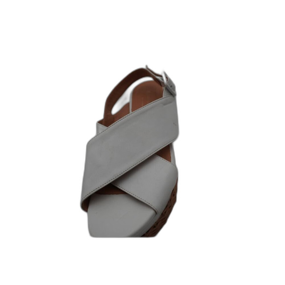 Paloma Barcelò White Sandals Wedges with crisscross traps Woven texture. Size 40 - Picture 9 of 9